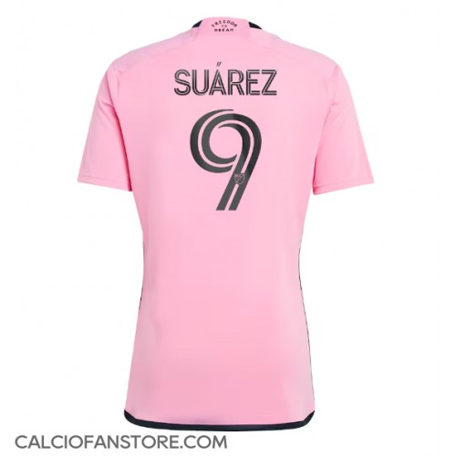 Maglia Calcio Inter Miami Luis Suarez #9 Prima Divisa 2024-25 Manica Corta